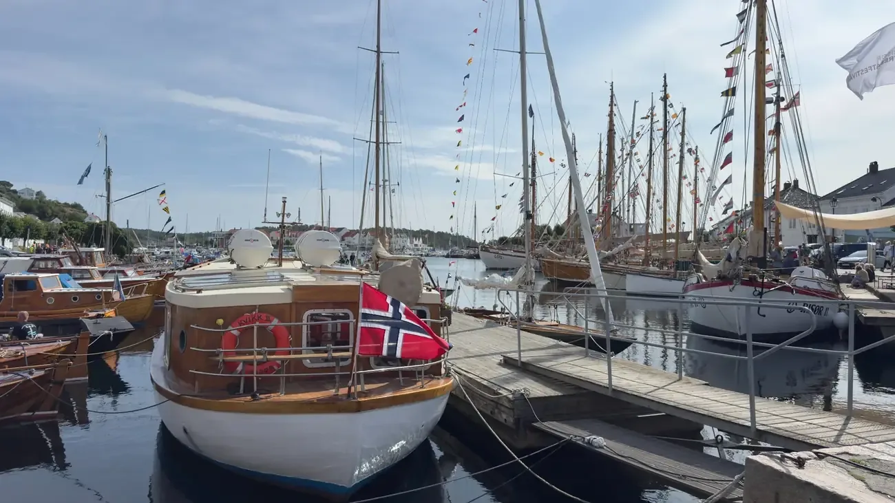 Classic boats in Risør harbour