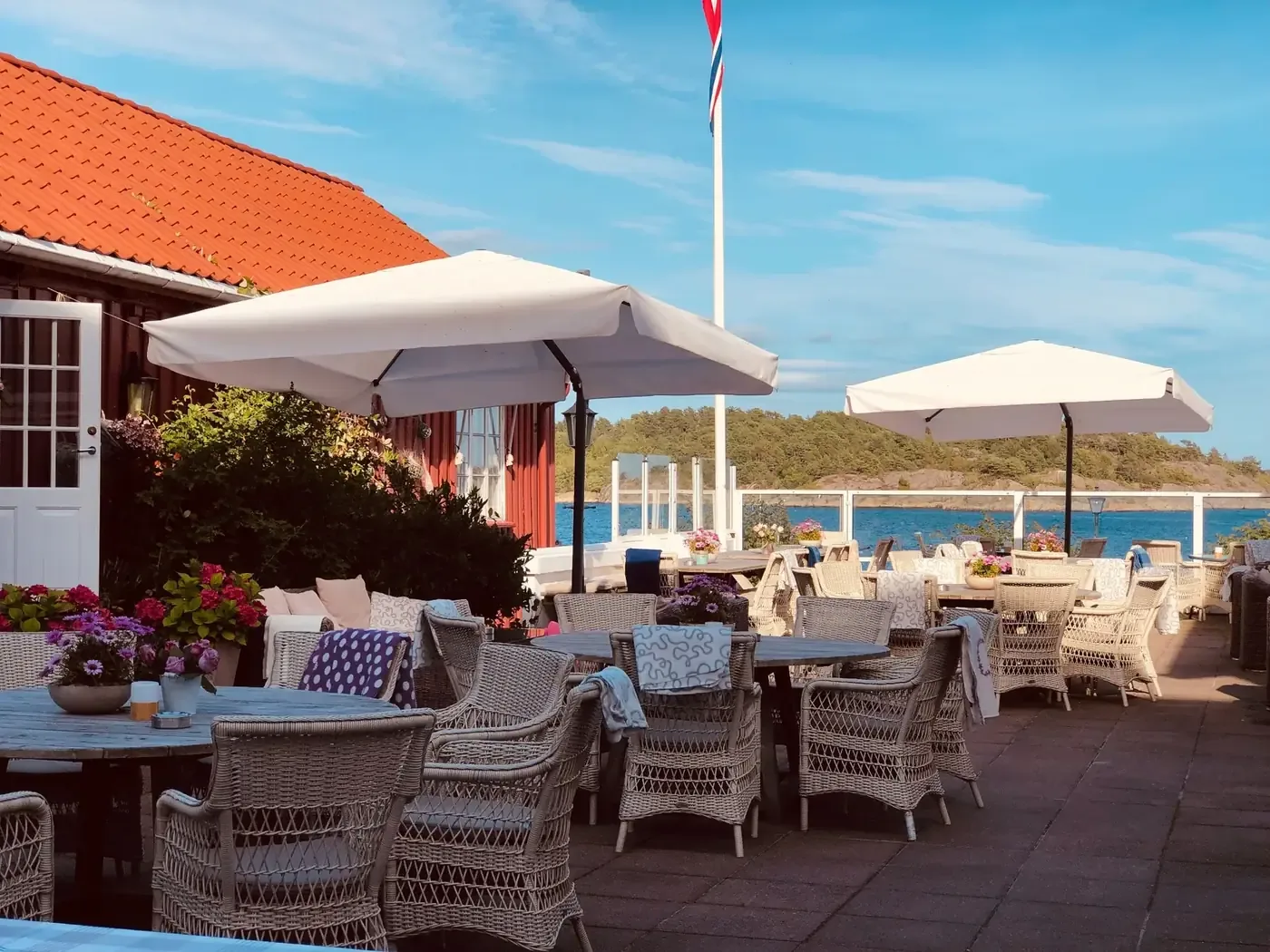 Summer terrace by the sea